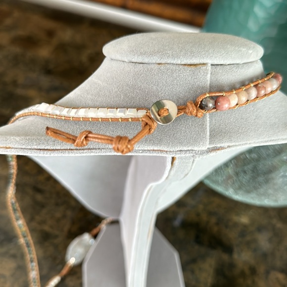 Semi precious Geode stone wrap bracelet - Picture 5 of 5